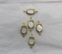 Vintage Swarovski Channel Rhinestone Connectors, two loops Beautiful Swarovski Channel Charms, 10X8 mm 2/6/12/24/36 Pieces jewelry supplies