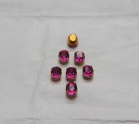 Swarovski 8x6 MM Oval Vintage Fuchsia Crystal Prong Settings 6/12/36/72 Pieces BRASS SETTINGS, strass embellishments, vintage rare
