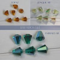5400 Vintage 11X10 mm Swarovski crystal bead cone shape (4 Colours) Swarovski Elements  6/12/36 Pieces, jewelry making