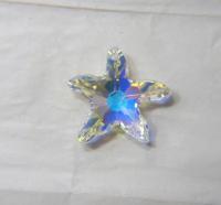 6721 Swarovski Starfish Pendants in Crystal Aurore Boreale 40 MM Fancy Crystal drops 1 Piece vintage findings, jewelry making