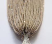 11/0 Hanks Charlotte Cut Beads White Opal Antique Gold Lined 1/5/25/50/100 Hanks PREMIUM SEED BEADS, Native Supplies
