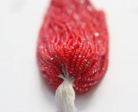 11/0 Hanks Charlotte Cut Beads Patina Light Red Opaque Aurore Boreale 1/5/25/50/100 Hanks PREMIUM SEED BEADS, Native Supplies