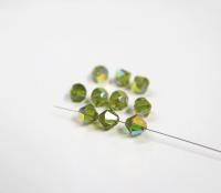 7mm Olivine AB Swarovski Bicone Cuts 6/12/36/72/144 Pieces jewelry making/embroidery materials / premium vintage materials
