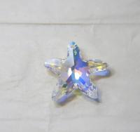 6721 Swarovski Starfish Pendants in Crystal Aurore Boreale 40 MM Fancy Crystal drops 1 Piece vintage findings, jewelry making