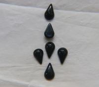 13X8 mm Vintage Jet Cabochon flat back Tear drops Swarovski glass cabs, cabochons