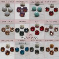 Vintage Swarovski 12 mm (42 Colours) Rounded Square 4470 Premier Crystal Rhinestones 2/6/12/36 Pieces gemstones
