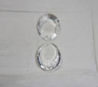 24 x 17mm Genuine Swarovski Crystal 6120 Flat Oval Mirror Pendant Fancy Crystal drop in (3 Colours) 1/2/6 Pieces vintage findings, jewelry