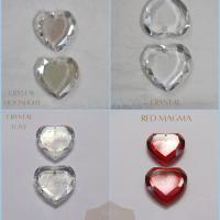 28 MM Swarovski Crystal Heart Pendant Beads 6225 Crystal drops in (4 Colours) vintage findings, jewelry making