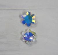 25 MM Swarovski Crystal Aurore Boreale Snowflake Pendant Beads 6704 Crystal drops  vintage findings, jewelry making, wedding decorations