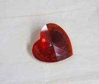 40 MM Swarovski Crystal rare big Heart Pendant Beads 6202 Crystal drops in Crystal Red Magma vintage findings, jewelry making