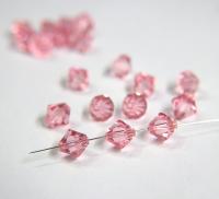 10MM Light Rose Vintage Swarovski Bicone Beads 12/36/72/144/288 Pieces Haute couture embellishments, premium beads, vintage