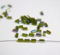 5230 Swarovski vintage cylindrical crystal beads Olivine Aurora Boreale mm 6x3 Swarovski Elements  6/12/36 Pieces, vintage findings