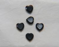 Swarovski Vintage Heart Flat Rhinestones - 10mm in Jet / Light Siam 12/24/48 Pieces fancy stones, jewelry making, craft supply