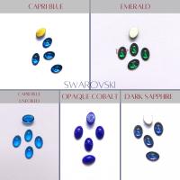 Swarovski 6X4 mm Vintage Flat Back Oval Cabochon Cabs (5 Colours) 36/72/144/288/720 Pieces