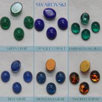 Swarovski 10x8 mm Vintage Flat Back Oval Cabochon Cabs (6 COLOURS) 18/36/72/144/360 Pieces