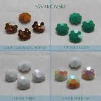 12 mm Swarovski Vintage Flower Stones (4 Colours) Rhinestones 6/12/36/72 pieces