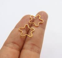 Raw Brass Hollow Star Pendant Charms -Brass Star Shape Wire Frame- Earring Findings- Geometry Stampings -Jewelry Supply 25/75/150/500 Pieces