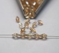 Swarovski 5205 7x5mm Crystal Elongated Bicone in Crystal Golden Shadow 20/72/144/432/1000 Pieces jewelry making Vintage beads