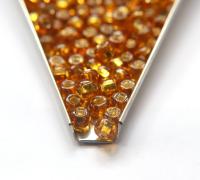 34/0 glass Seed Beads Medium Gold Silver Lined square hole 10/50/100/250 Grams size 34 Preciosa Rocaille beads, large, big Square hole