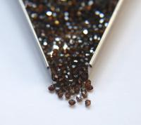 3mm Smoked Topaz Satin Swarovski Bicone 5301 Beads 36/72/144/432/720 Pieces Jewelry findings, embroidery materials, jewelry making