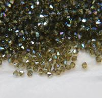 4mm Swarovski Khaki AB Bicones beads rainbow 36/72/144/432/720 Pieces (550) rainbow beads, jewelry making, couture embellishments