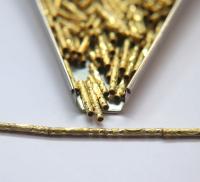 Designer Diamond cut Brass Tubes 2.5x18x1.6 MM rare findings, brass tubes, jewelry making, craft supplies, decoration, couture