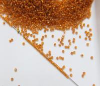 11/0 True cuts Charlotte Beads Amber Silver Lined 10/20/50/250/500 Grams PREMIUM SEED BEADS, Native Supply