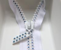 SS12 (3mm),  6 inch Swarovski Light Sapphire Rhinestone Zipper closed at one end by PC, 80300