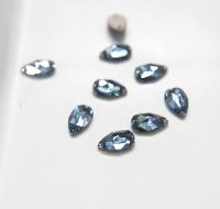 Swarovski 3230 Denim Blue Pear Sew-on 12x7mm Sew-On Bead, embroidery, jewelry parts 6 Pieces bridal decorations, embroidery