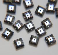6mm Swarovski 3400 Square Lochrosen (3400) in CRYSTAL SATIN 12/24/72/144 Pieces PREMIUM Materials