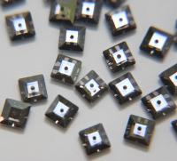 6mm Swarovski 3400 Square Lochrosen (3400) in CRYSTAL SATIN 12/24/72/144 Pieces PREMIUM Materials