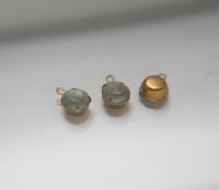 Swarovski 11mm Round setting drop dangle (one/two loop) in Vintage Crystal Frosted 6/12/24/100 Pieces jewelry supplies Brass/Vintage Black