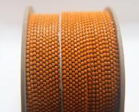 6 SS Rhinestone Chain Vintage Glass Opaque Light Orange 2mm 1/2/5/15 Meters embroidery material, findings
