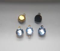 Swarovski 11 mm Round setting drop dangle Vintage Chaton Roses (one/two loop) 6/12/24/100/300 Pieces jewelry supplies in Brass/Vintage Black