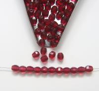 Czech Glass Beads, 6mm Ruby Firepolish, Faceted Round 12/36/72/144/288 Pieces Jewelry making beads Made in Czech Republic PREMIUM MATERIALS