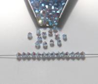 4mm Preciosa Light Sapphire Opal 2X Aurore Boreale Bicones Beads 36/72/144/432/720 Pieces PREMIUM MATERIALS,embroidery materials