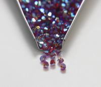 4mm Preciosa Siam 2X Aurore Boreale Bicones Beads 36/72/144/432/720 Pieces PREMIUM MATERIALS,embroidery materials, jewelry supplies