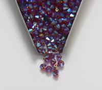 4mm Preciosa Siam 2X Aurore Boreale Bicones Beads 36/72/144/432/720 Pieces PREMIUM MATERIALS,embroidery materials, jewelry supplies