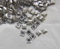 6mm Swarovski 3400 Square Lochrosen (3400) in CRYSTAL 12/24/72/144 Pieces PREMIUM Materials