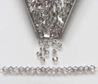 4mm Crystal Silver Shade Swarovski Bicone Cuts Beads 36/72/144/432/720 Pieces jewelry making, loose beads
