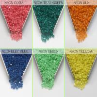 8/0 Charlotte Cut Beads MATT Neon Linings Grams frosted glass beads jewelry supply native beads embroidery supply