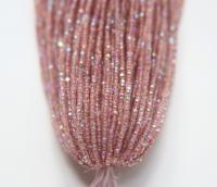 11/0 Hanks Charlotte Cut Beads Patina Neon Pink Lined Aurore Boreale Hanks PREMIUM SEED BEADS Native Supplies