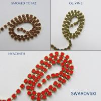 12SS MATT Rhinestone Chain Swarovski vintage 3mm vintage findings strass chains PREMIUM supplies wedding decorations laces