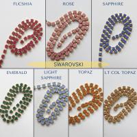 12SS MATT Rhinestone Chain Swarovski vintage 3mm vintage findings strass chains PREMIUM supplies wedding decorations laces