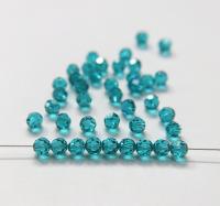 6mm Swarovski Elements Article 5000 Blue Zircon Faceted Round Beads jewelry making ornament