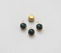 Vintage Swarovski 6mm Cabochon Round stone setting drop one loop  jewelry supplies in Brass jewel making