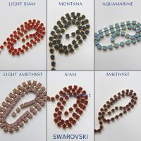 12SS MATT Rhinestone Chain Swarovski vintage 3mm vintage findings strass chains PREMIUM supplies wedding decorations laces