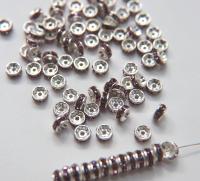 Swarovski Spacer Rondelle 177506 6mm Metal findings vintage components jewelry making craft supplies decorations