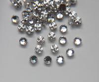30ss Clear Flatback Swarovski Crystal Rose Montees 7 mm Silver Plated 6 pieces Mounted Rose Montees sewon embroidery materials wedding decor