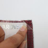 Swarovski Crystal Mesh Standard Sheet in Siam (40000) 500x200mm Black Plating back